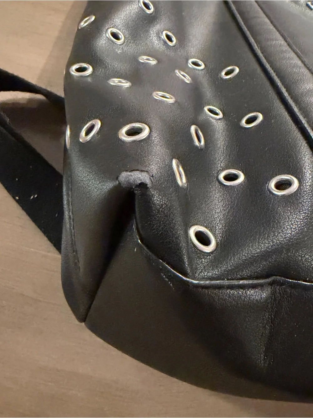 Victoria’s Secret Love Victoria Black Grommet Convertible Tote Backpack Y2K